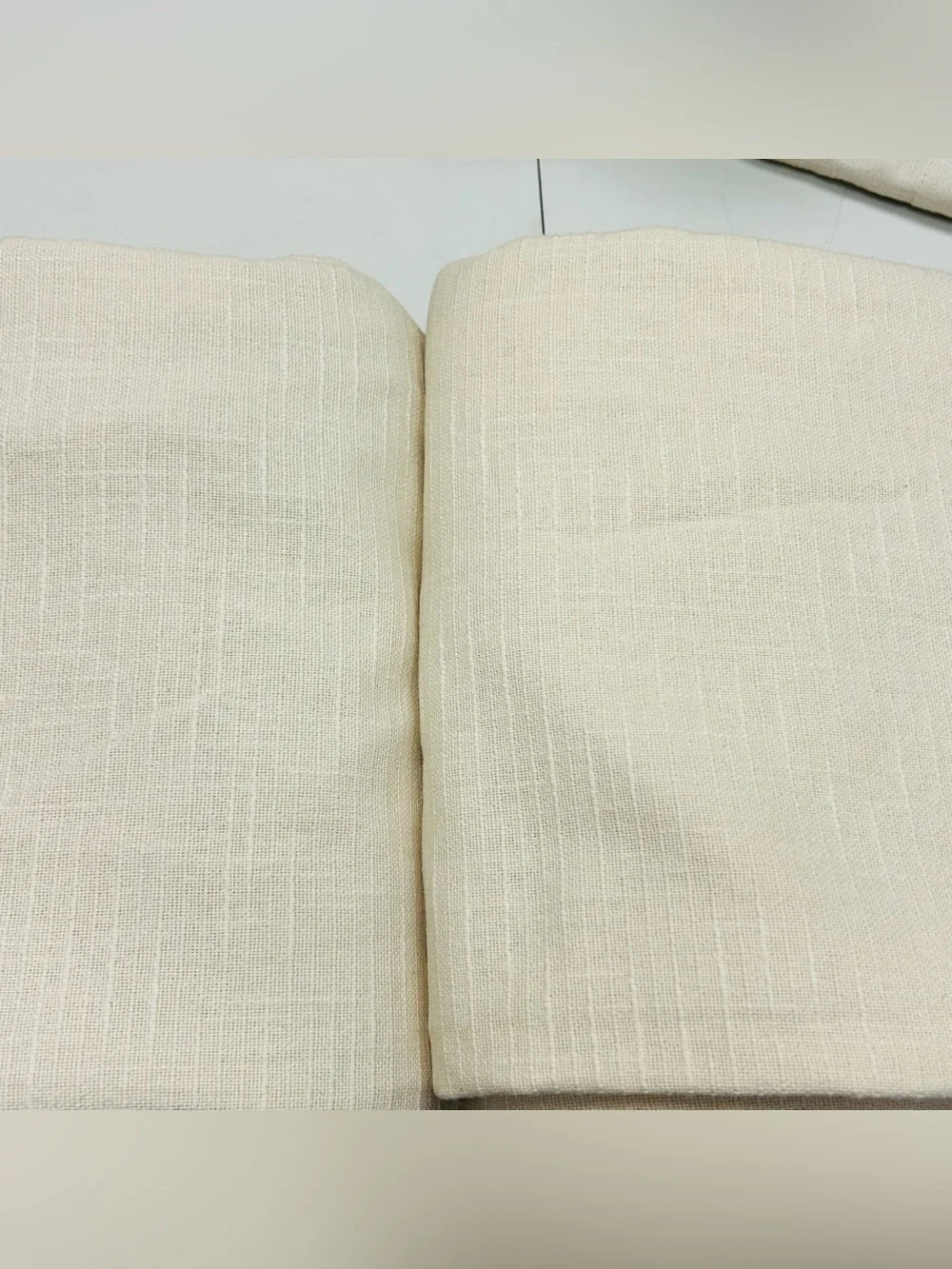 QUINCE Set Of 2 48x96 Cotton Slub Room Darkening Curtains Natural 0371